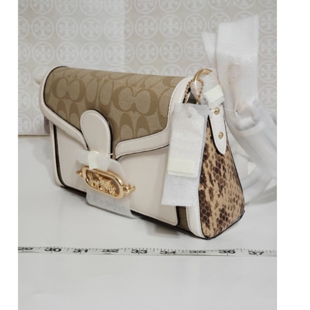 Coach JADE SHOULDER BAG IN BLOCKED SIGNATURE - Picture 4 of 10